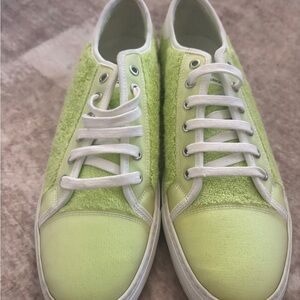 PS821 Neon Yellow Men’s Fuzzy Sneakers, Men’s EU46 (US12-12.5)